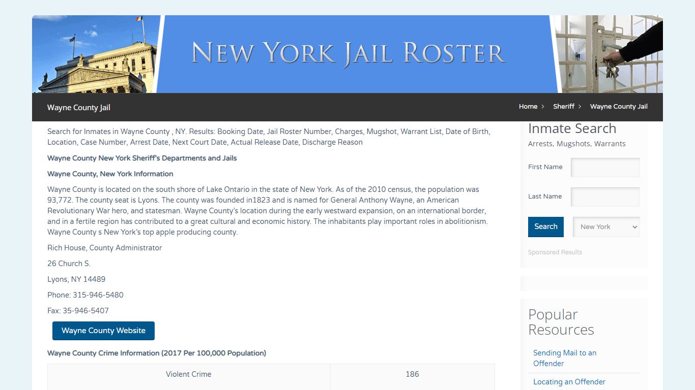 Wayne County Jail | Jail Roster Search